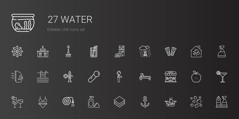 Sticker - water icons set