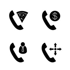 Poster - Phone services glyph icons set