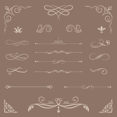 Vintage ornamental design elements