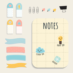 Wall Mural - Colorful stationery set