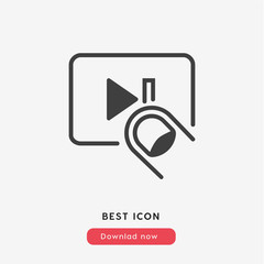 Poster - pause icon vector