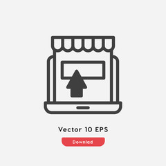 Poster - buy with online store icon vector