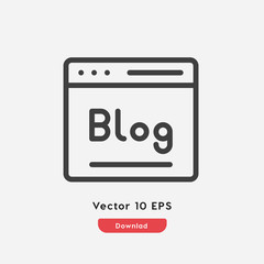Poster - blog icon vector