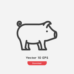 Wall Mural - pig icon vector