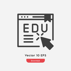 Poster - education website icon vector