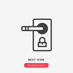Poster - security lock icon vector