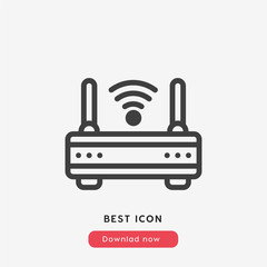 Poster - router icon vector