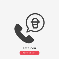 Poster - online food service icon vector