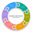© mark.f - Business Chart Design, 6 Division, Jigsaw Puzzle Pattern.