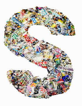 newspaper letter S