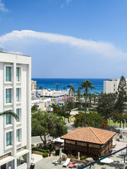 Wall Mural - Sea landscape from a hotel room in Protaras, Cyprus