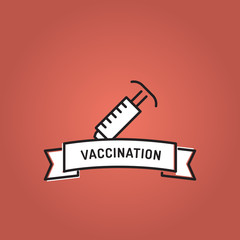 Canvas Print - VACCINATION LINE ICON SET