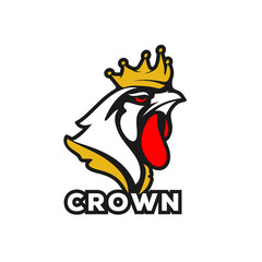 Wall Mural - Rooster Logo Designs Concept, Chicken Head Mascot Logo Designs 