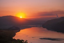 Sunset Over A River In KwaZulu Natal, South Africa