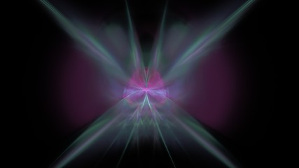 Aufkleber - Fantasy chaotic colorful fractal pattern. Abstract fractal shapes. 3D rendering illustration background or wallpaper