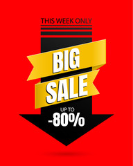 Wall Mural - Special offer Big Sale banner template vector design