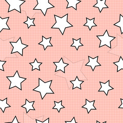 Wall Mural - Seamless background with stars