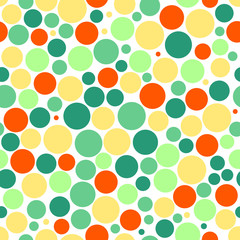 Fototapete - Seamless background with colorful dots