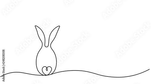 Easter Egg Bunny Rabbit One Line Drawing Vector Illustration Buy This Stock Vector And Explore Similar Vectors At Adobe Stock Adobe Stock