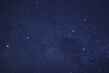 Fototapeta Kosmos - Alpha Centauri on the left, Southern Cross on the right with Dark Nebula Coal Sack nearby at New Zealand sky
