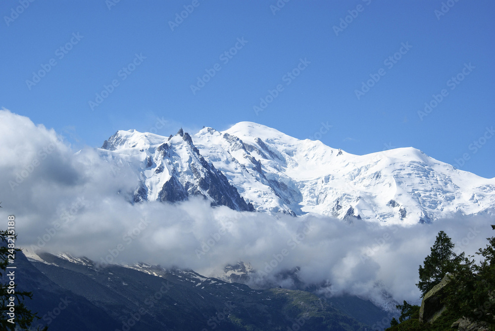 Mont Blanc. Alpy. Szwajcaria, Europa - obrazy, fototapety, plakaty 
