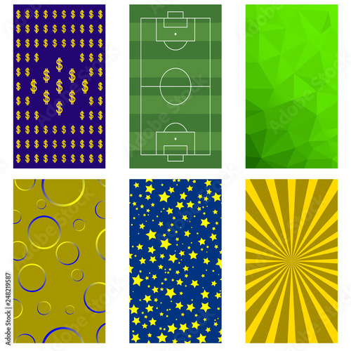 Smart phone wallpaper collection. Vector backgrounds