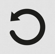 Undo Symbol -  Black Vector Icon