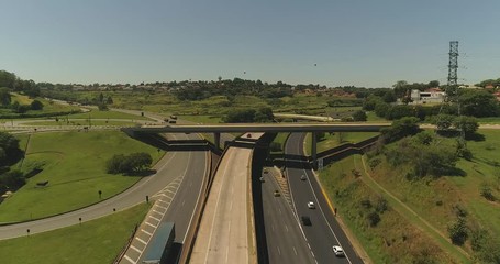 Wall Mural - Aerial image of the viaduct on the highway, Campinas SP Brazil