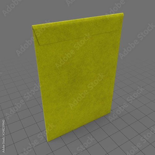 Large yellow envelope Stock 3D asset Adobe Stock
