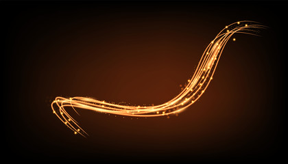 Wall Mural - transparent glow light effect.gold glitter powder splash background. golden dust. magic mist glowing