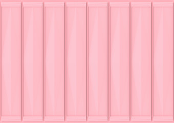 Poster - 3d rendering. sweet soft pink color tone vertical panels pattern for any design wall background.