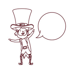 Sticker - leprechaun with speech bubble avatar character