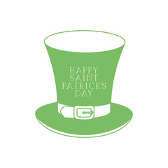 Sticker - happy saint patricks day label with leprechaun hat icons