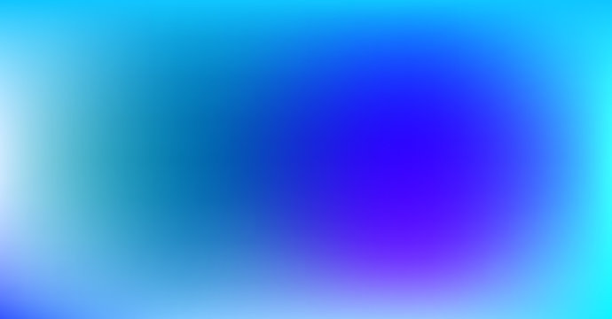 Purple Blue Gradient Vibrant Dreamy Vector Background. Sunrise, Sunset, Sky, Water Color Overlay Neon Design Element. Luxury Trendy Holograph Defocused Texture. Digital Funky Cool Tech Gradient Paper.