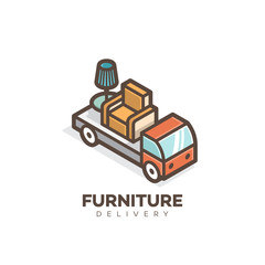 Wall Mural - Furniture delivery logo