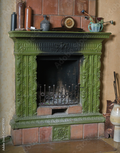 Old Fashioned Fireplace Buy This Stock Photo And Explore