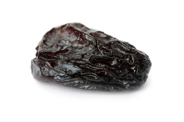 Tasty raisin on white background. Healthy dried fruit