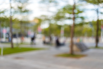 Wall Mural - blur of park in the city
