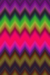 Wall Mural - Chevron psychedelic multicolored colorful zigzag wave pattern abstract art background trends