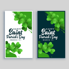 two saint patricks day banner design