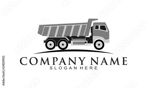 Dump truck company logo Stock Vector | Adobe Stock