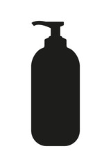 Poster - Black and white liquid soap silhouette