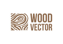Wood And Timber Texture Symbol Logo Illustration