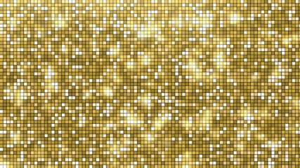 Wall Mural - Golden background and sparkles, flashes. Loop animation