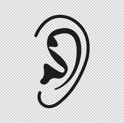ear - black vector icon