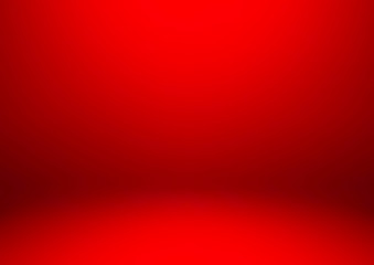 empty red color studio room background, used for display or montage of product, vector illustration.