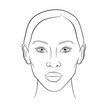 Young african ethnic woman face