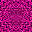 Crinkle Cut Pulse in Pink / A digital abstract fractal image with an optically challenging  design in pink,