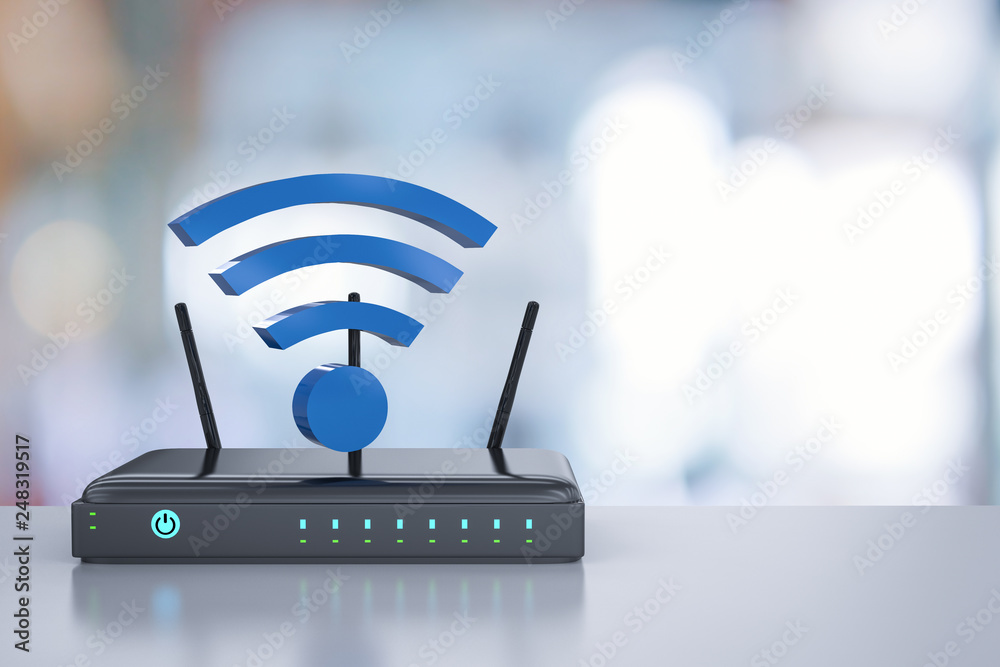 router with wi-fi - obrazy, fototapety, plakaty 