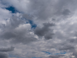 Beautiful white clouds in the blue sky